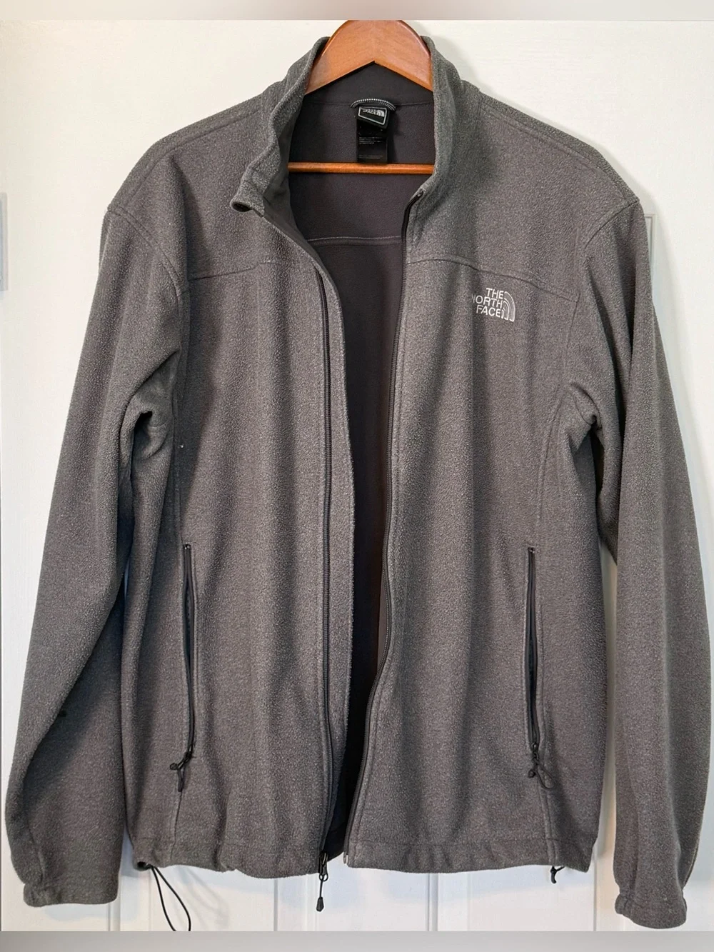 The North Face WindWall ANKU Fleece Jacket Mens XL Gray Full Zip Hiking 🥾